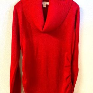 Michael Kors ruched cowl neck sweater